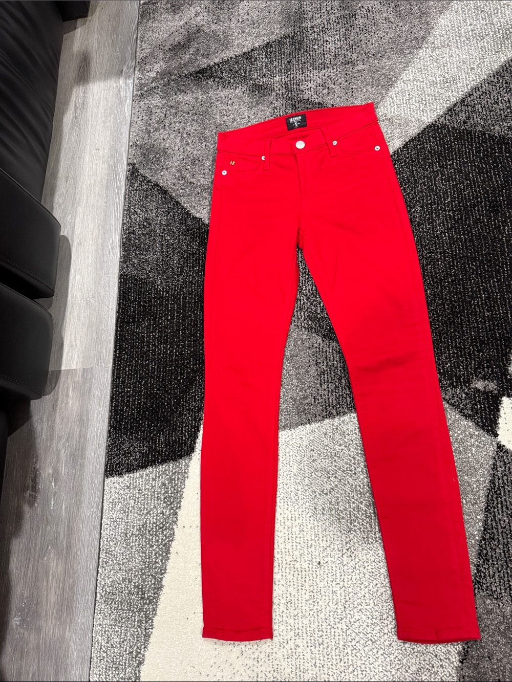 Hudson Jeans Women's Straight Leg Jeans - Red